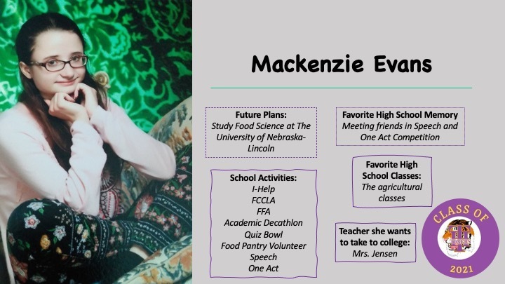 Mackenzie Evans Class of 2021