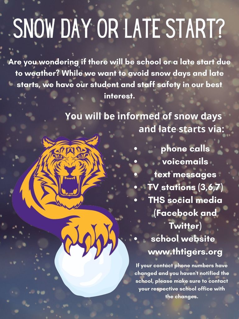 Snow day info