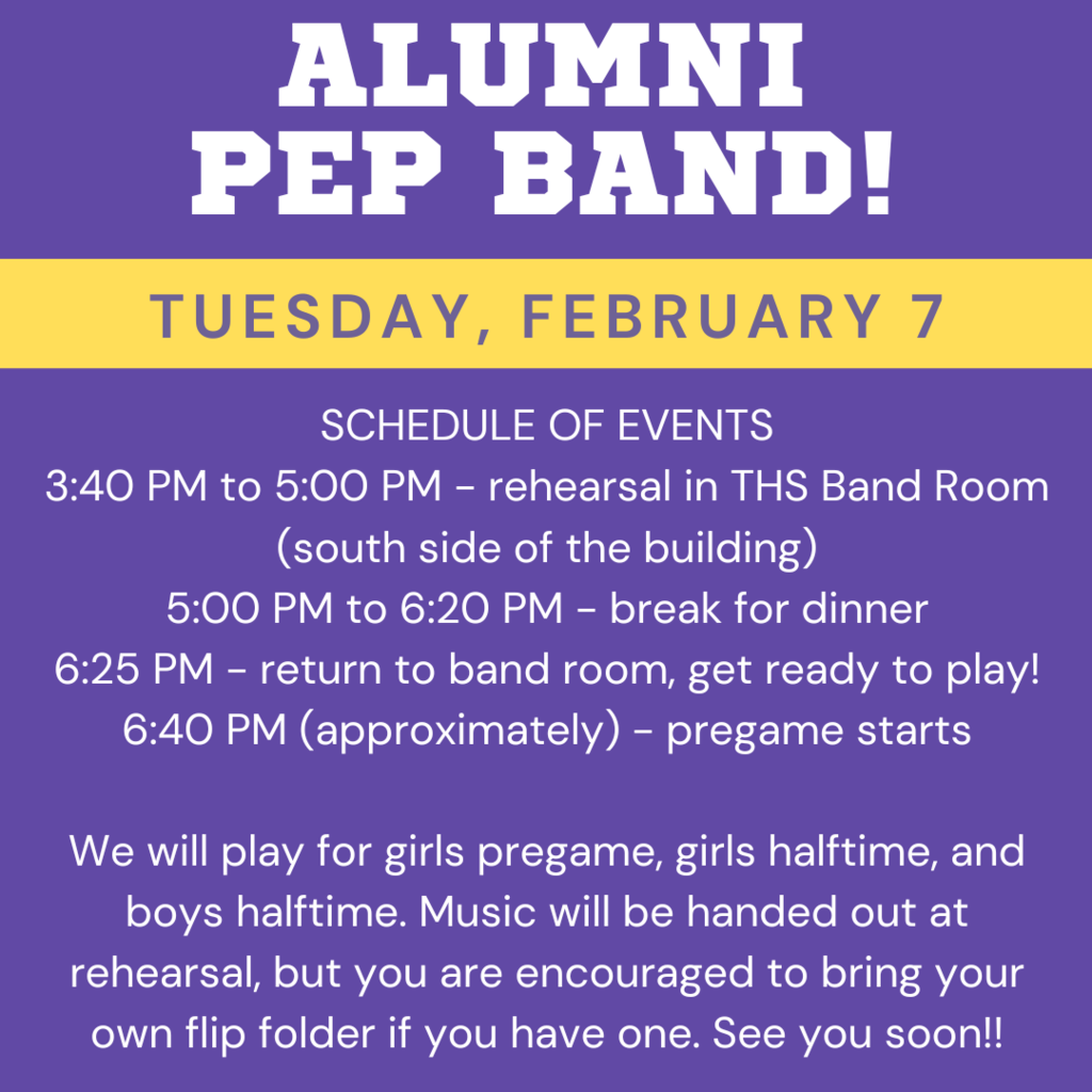 pep band schedule